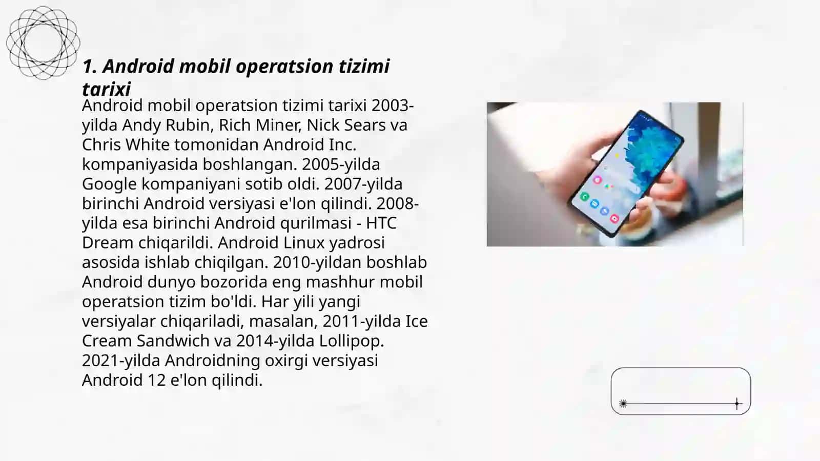 Android mobil operatsion tizimi tarixi 3