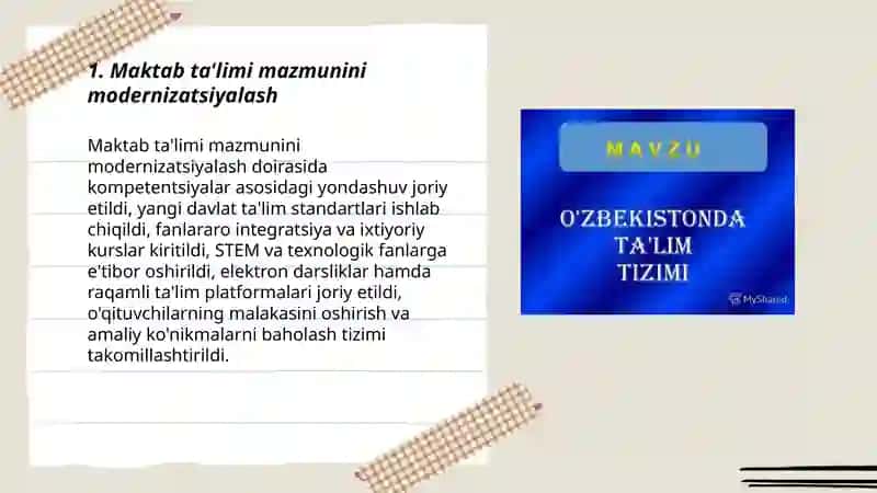 Maktab ta'limi mazmunini modernizatsiyalash 3
