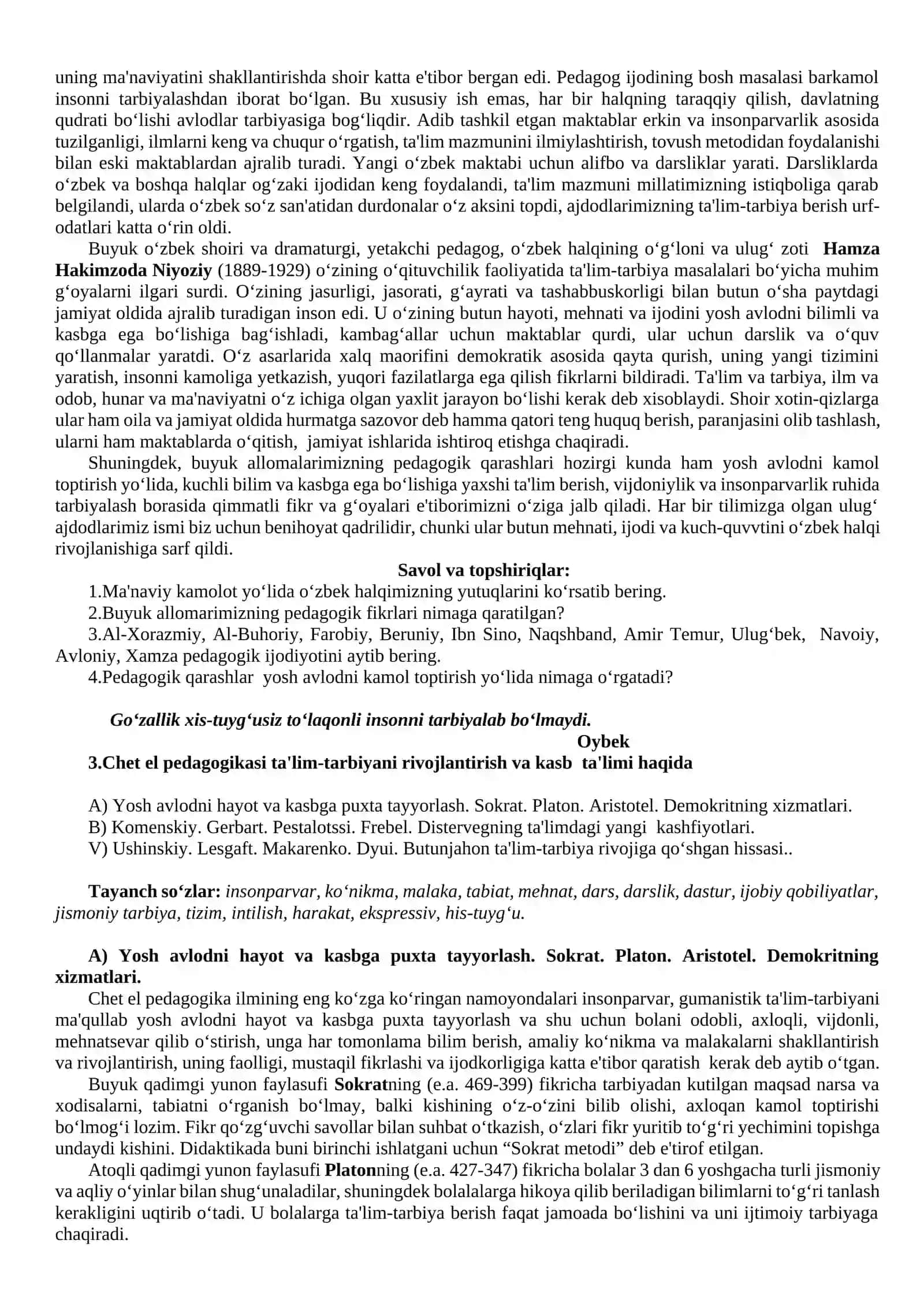 Sharq allomalarining ta'lim-tarbiya (Pedagogika)ga doir fikr va g‘oyalari 3