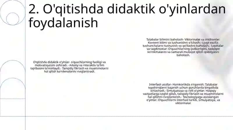 Didaktik O'Yin Metodidan Foydalanish 3
