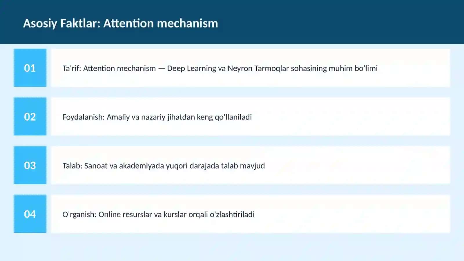 Attention mechanism 3