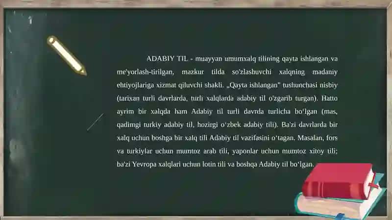 Adabiytil haqida umumiy ma'lumot 3