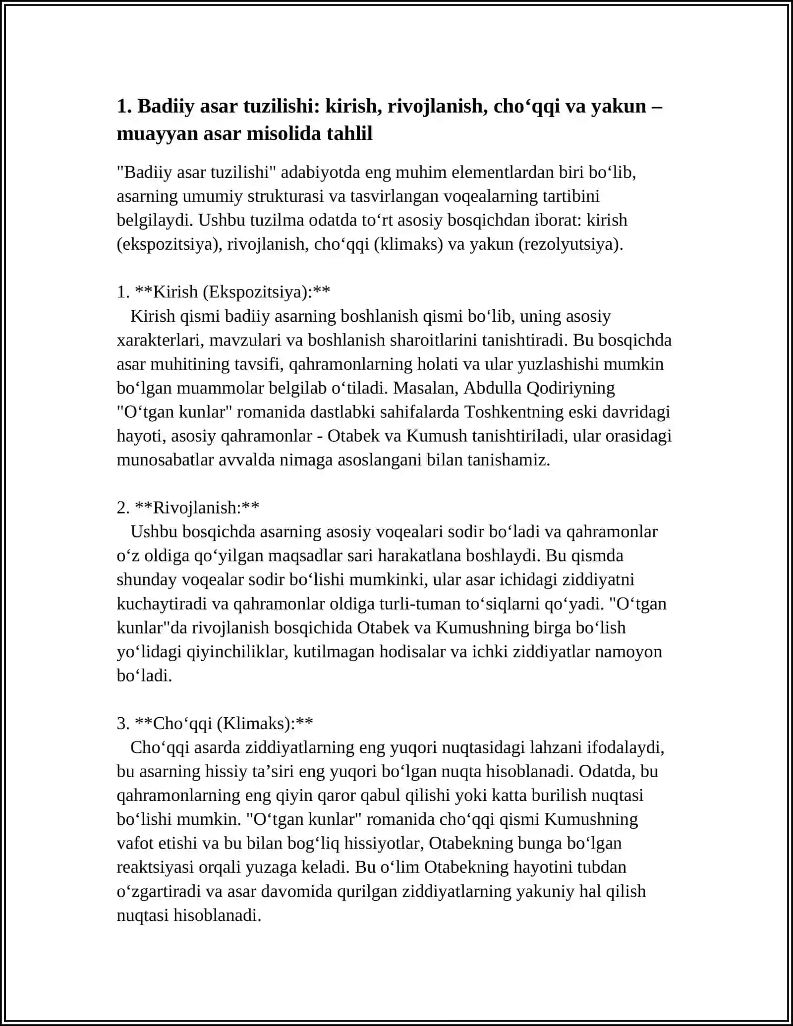 Badiiy asar tuzilishi va obrazlar tasnifi 3