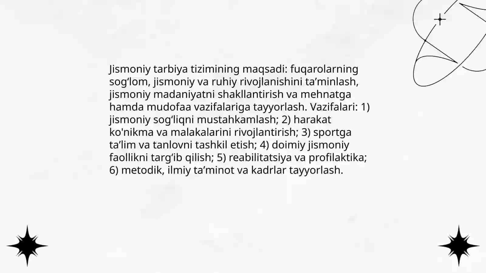 Jismoniy tarbiya tizimining boʻgʻinlari 3
