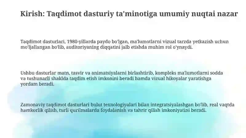 Taqdimot dasturlari (PowerPoint, Prezi, Focusky va boshqa dasturlar) 3
