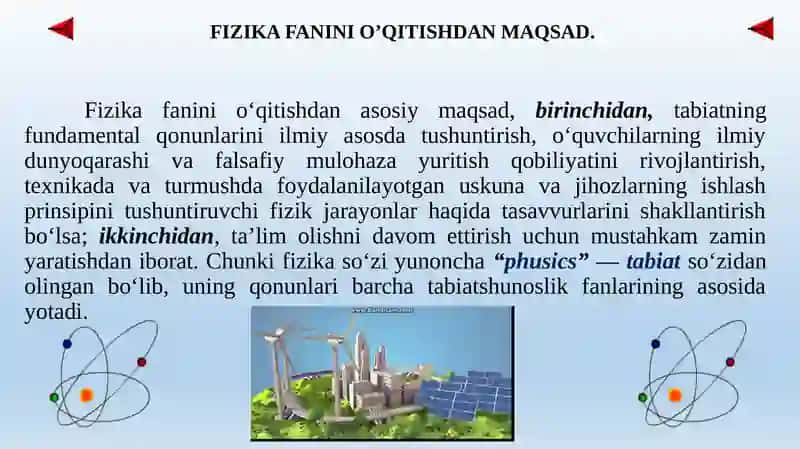 Fizika fanining vazifasi 3