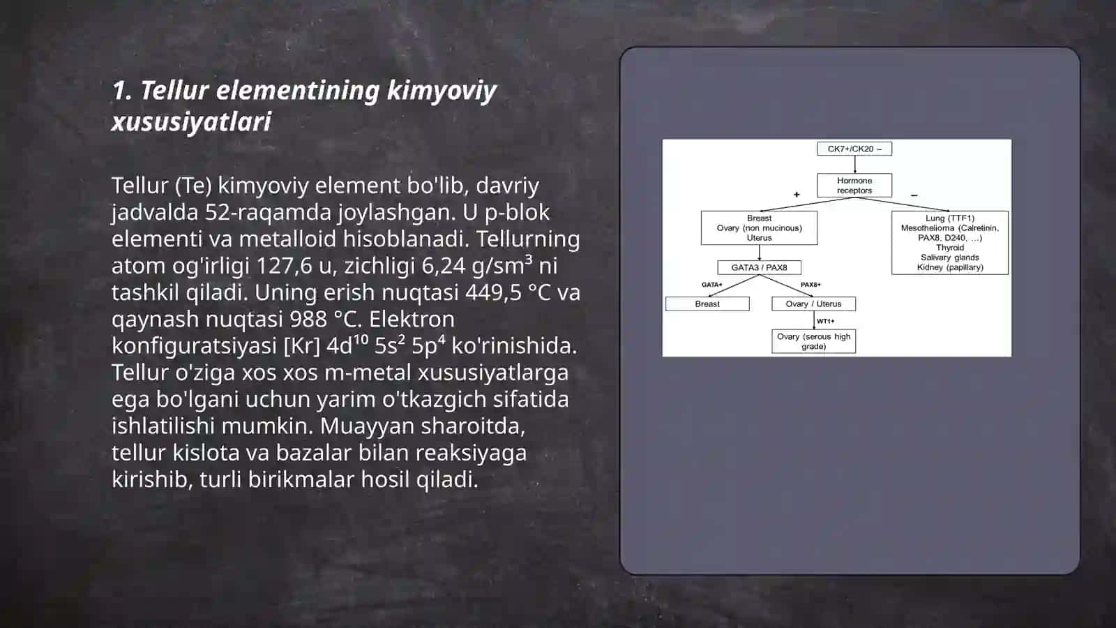 Tellurning kimyo va sanoatdagi ahamiyati 3