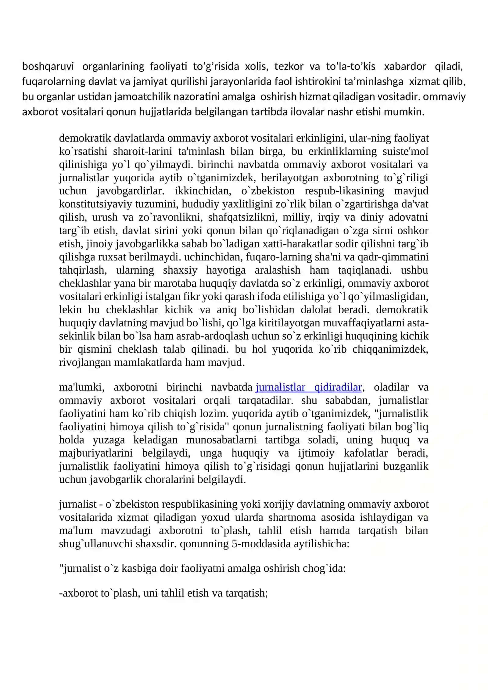Ommaviy axborot vositalari faoliyati 3