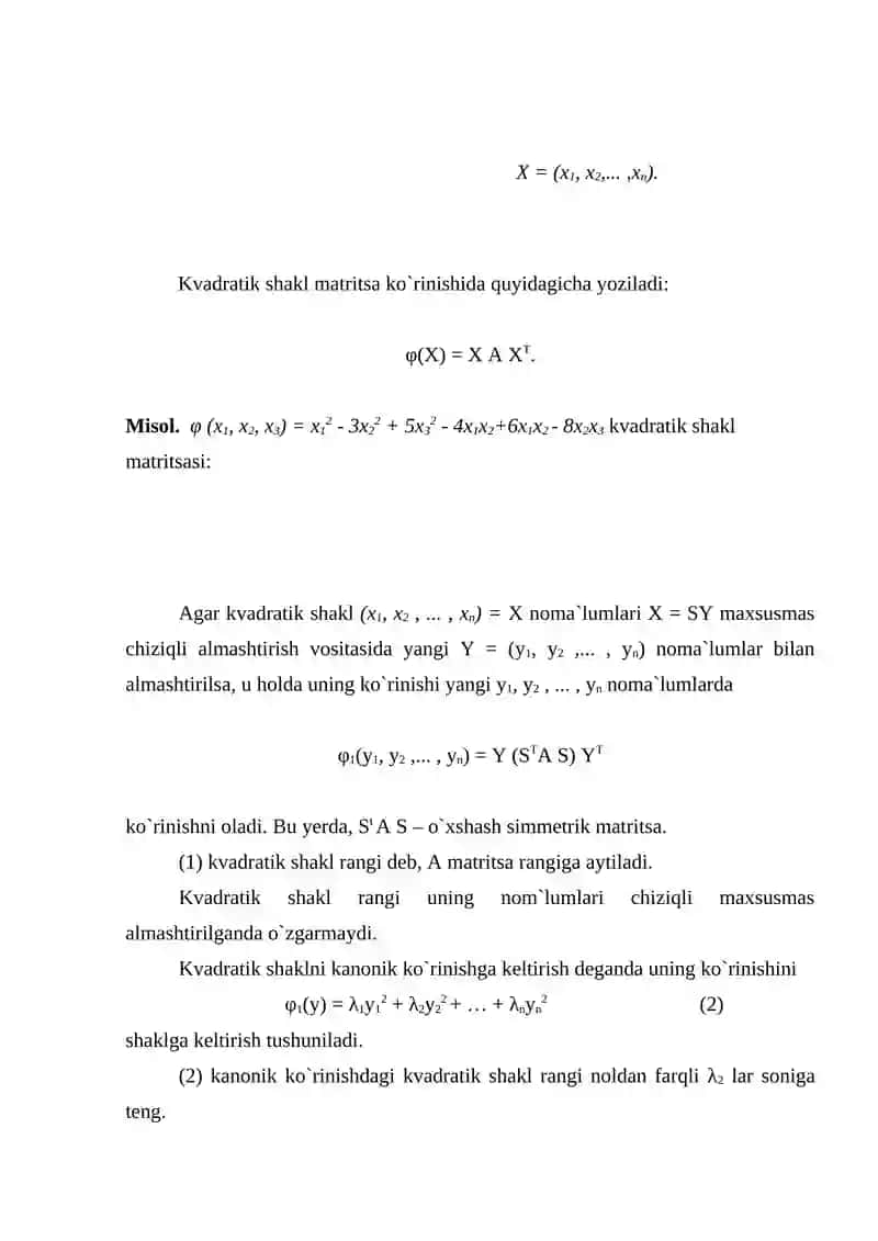 Kvadratik formalar 3
