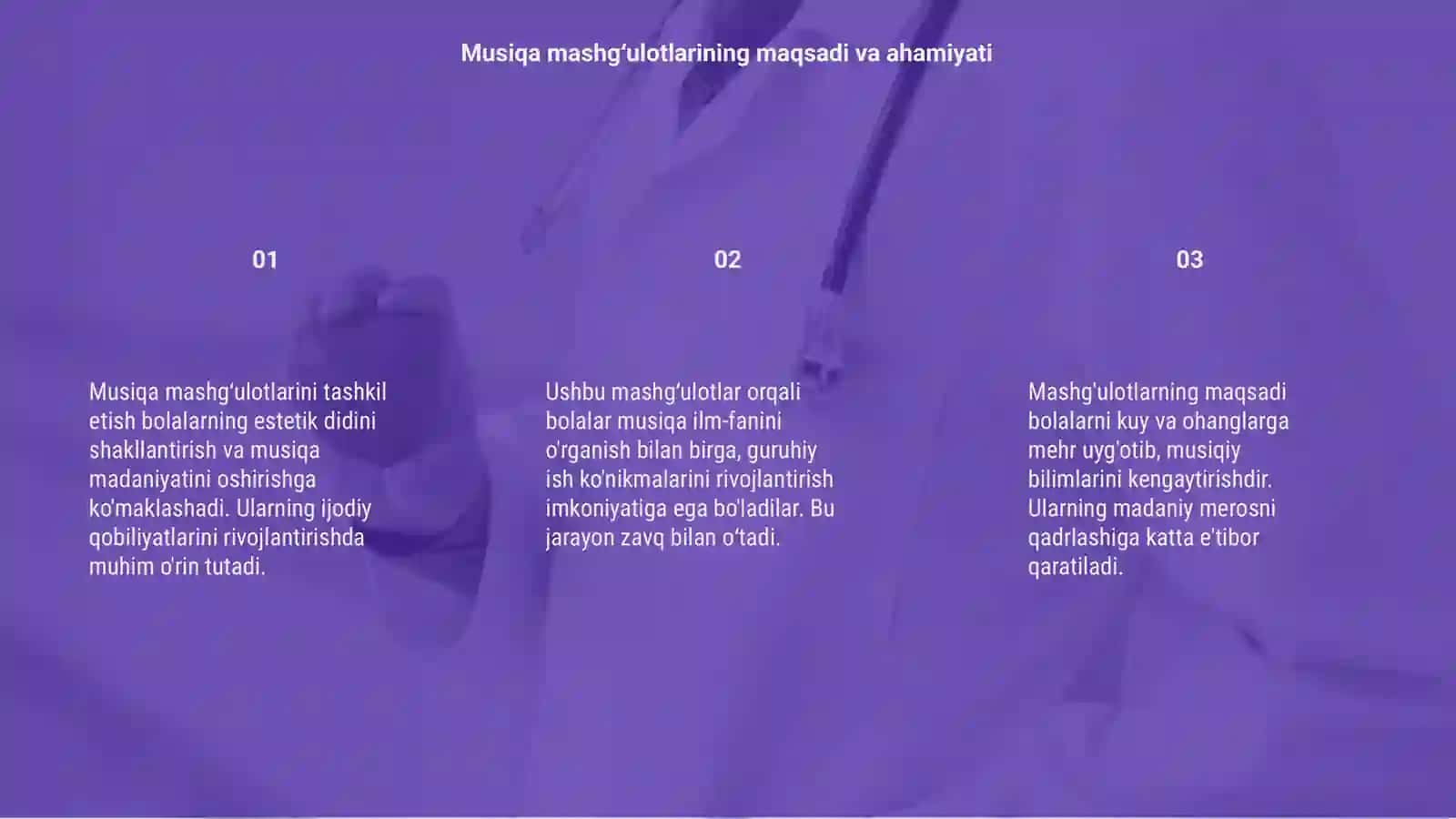 Musiqa mashgʻulotlarini tashkil etish va rejalashtirish 3