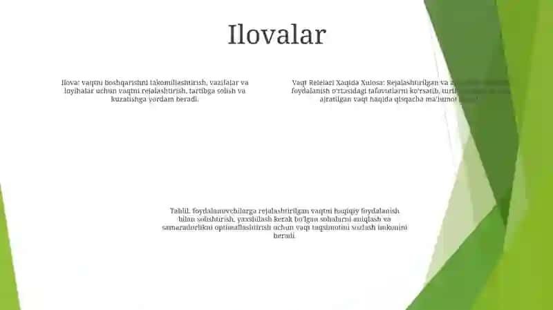 Vaqt Relelari Xaqida Xulosa 3