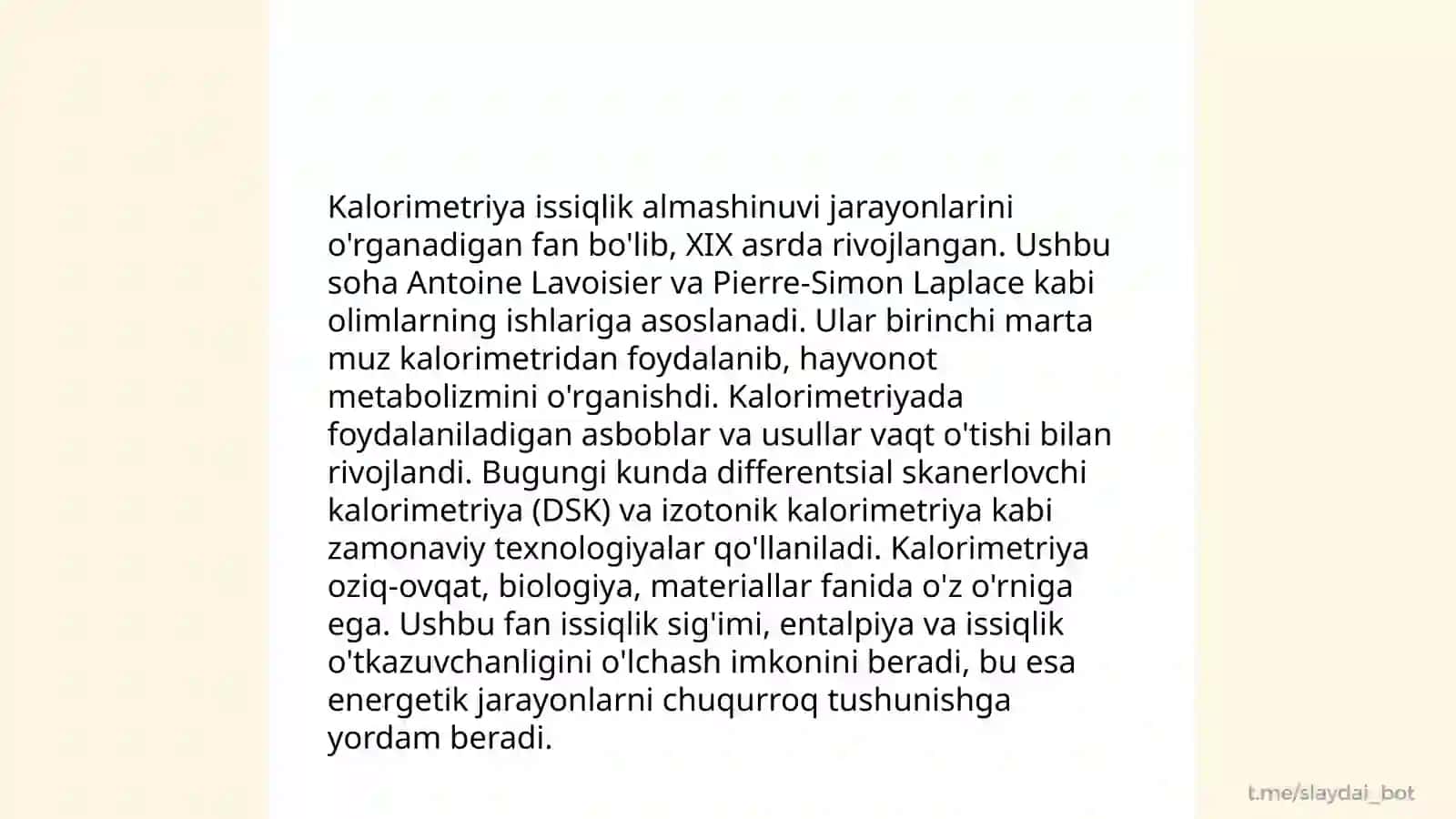 Kalorometriya. Tuzning gidratlanish issiqligini aniqlash 3
