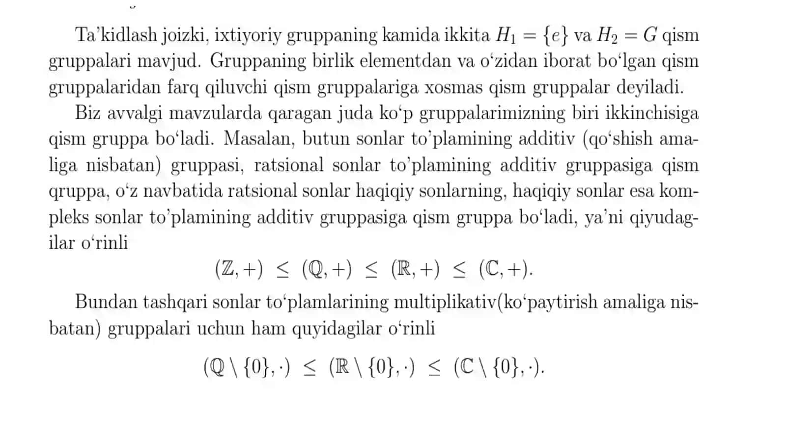 QISM GRUPPALAR.SIKLIK GRUPPALAR 3
