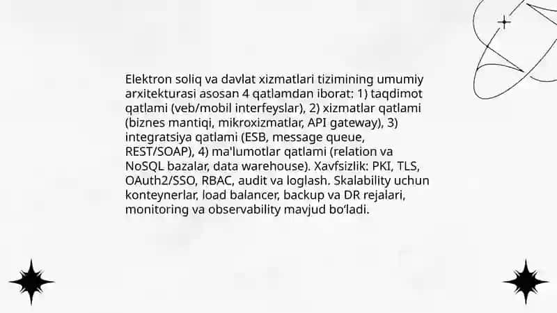 Soliq va davlat xizmatlari elektron tizimlari 3