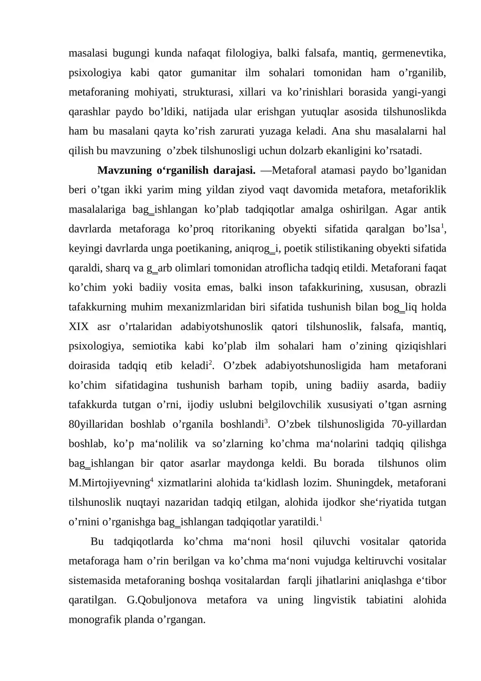 Metaforaning badiiy sanʼat hosil qilish xususiyati 3