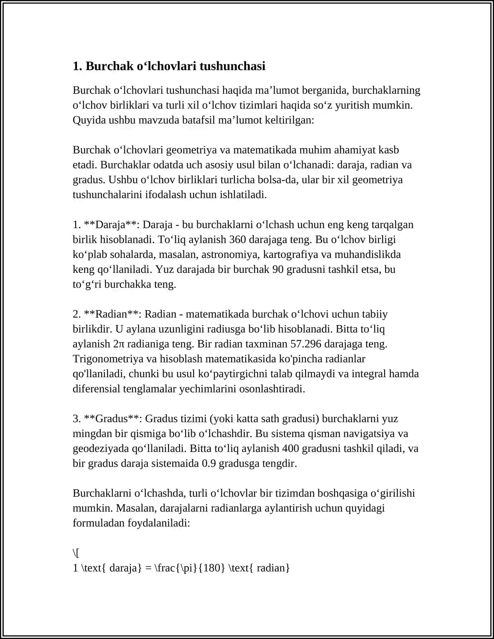 Burchak oʻlchovlari turlarini oʻrganish 3