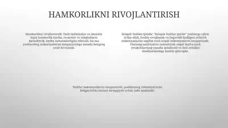 Kelajak Yoshlar Qolida 3