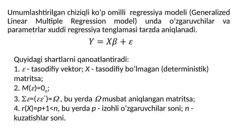 Umumlashgan chiziqli model 3