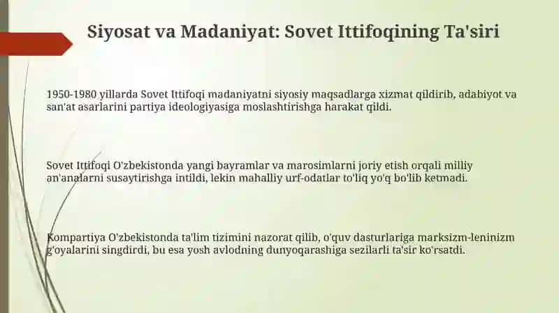 Siyosat va Madaniyat: Sovet Ittifoqining Ta'siri 3