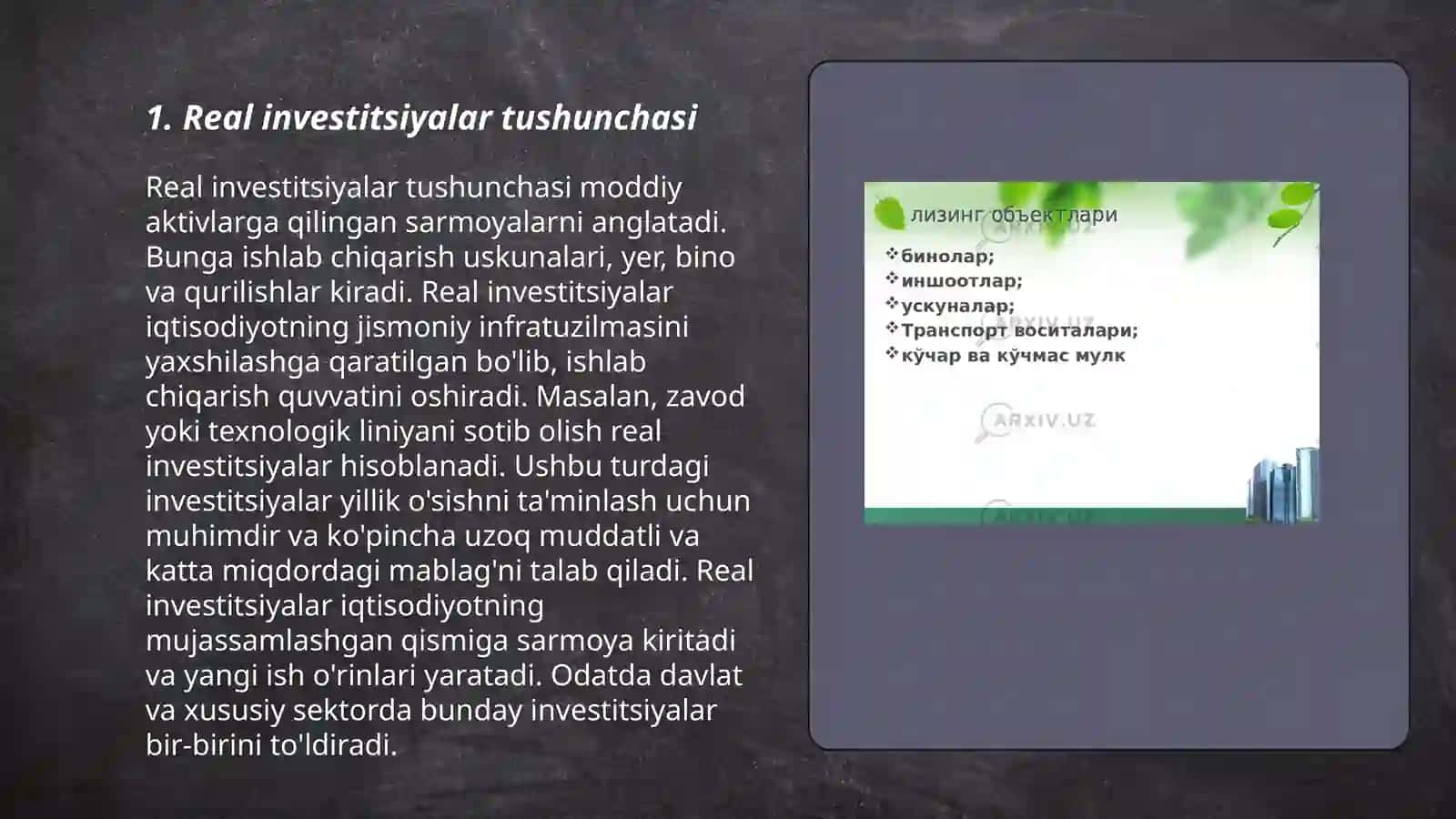 Real investitsiyalarni oʻzlashtirish jarayoni 3