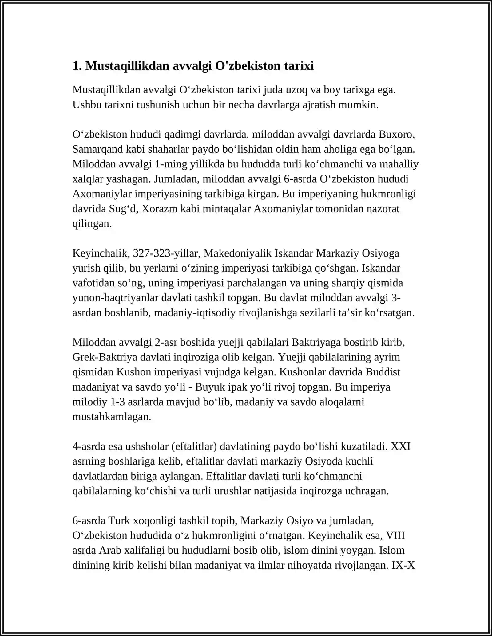OʻZBEKISTONDA MUSTAQILLIK GʻOYALARINING TARIXIY ASOSLARI 3