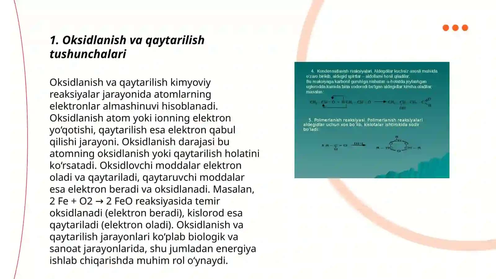 Oksidlanish qaytarilish reaksiyalari 3