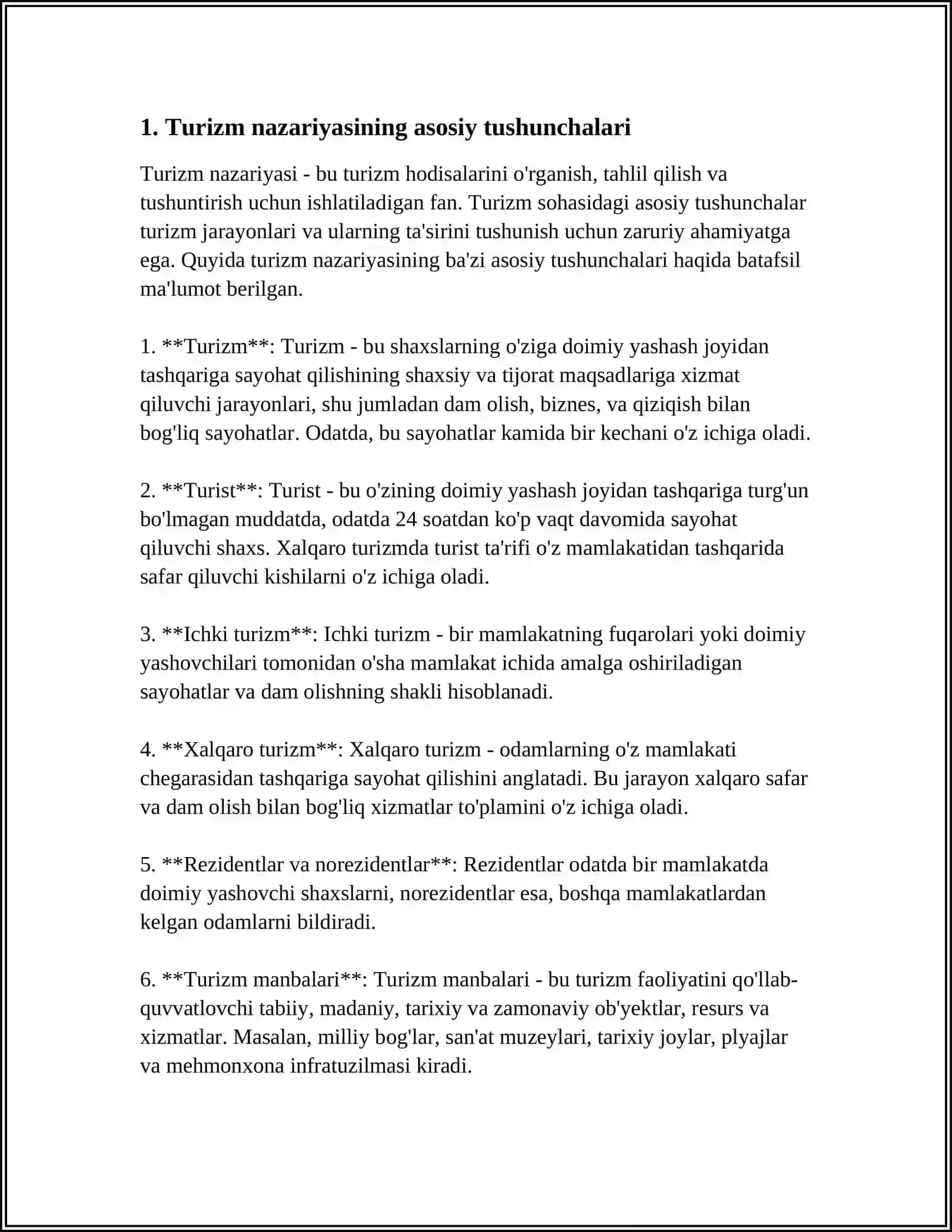 TURIZM NAZARIYASI VA UNING TURLARI 3