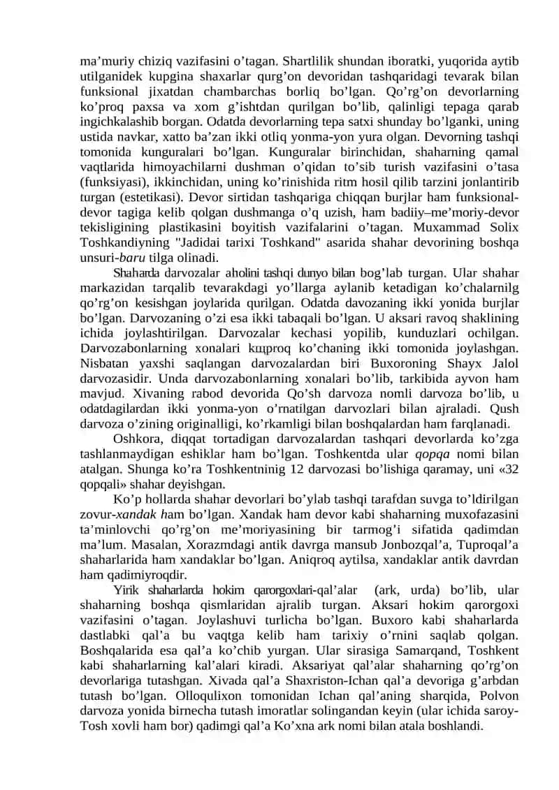XVIII-XIX asr I yarmidagi shaharsozlik 3