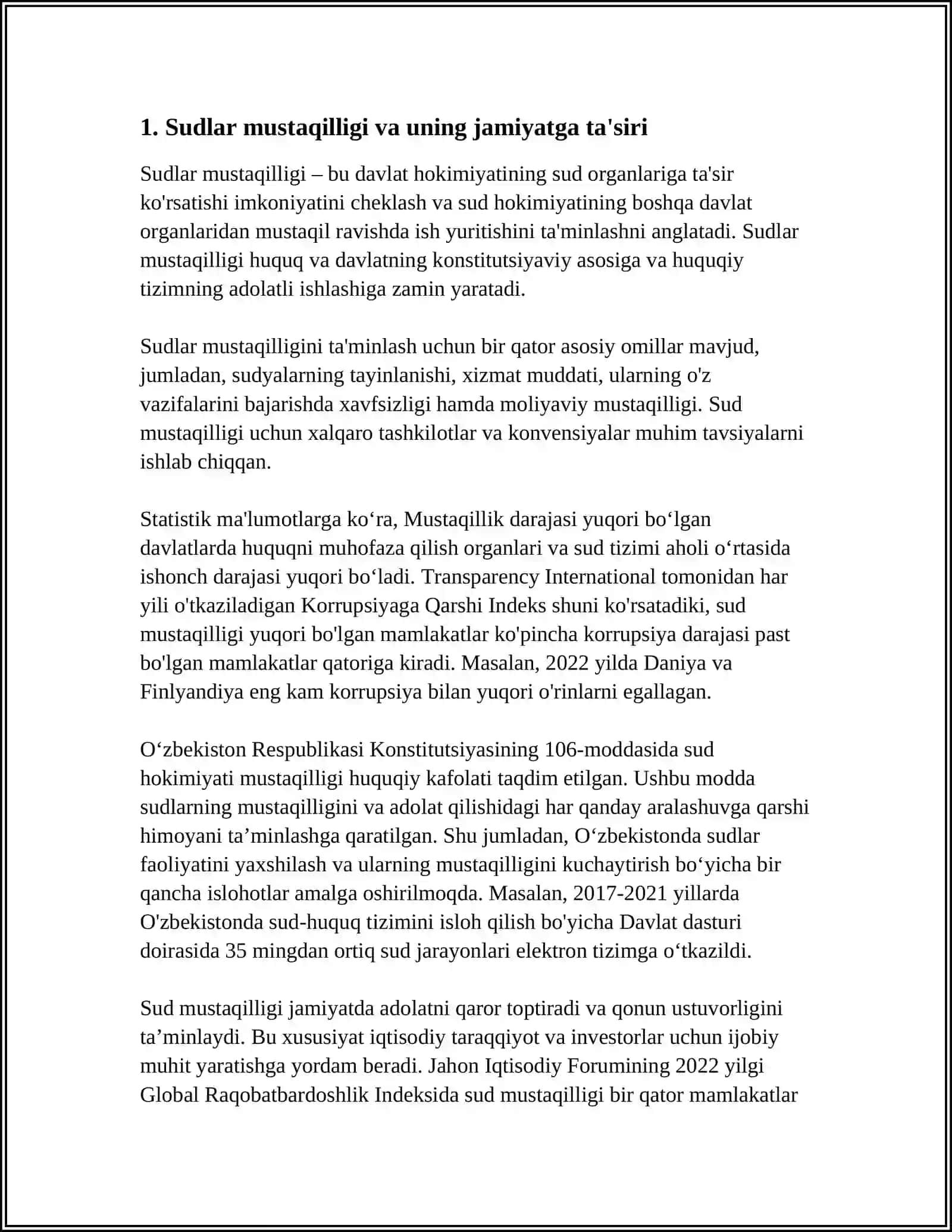 JAMIYAT HAYOTIDA SUDLAR ROLINING O‘SISHI 3
