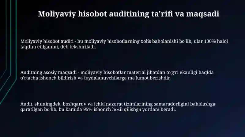 Moliyaviy hisobotlar auditi 3