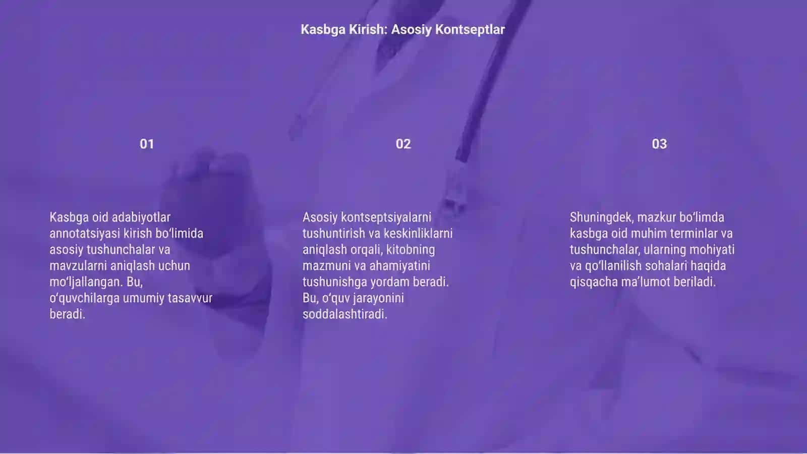 Kasbga oid adabiyotlar annotatsiyasi 3