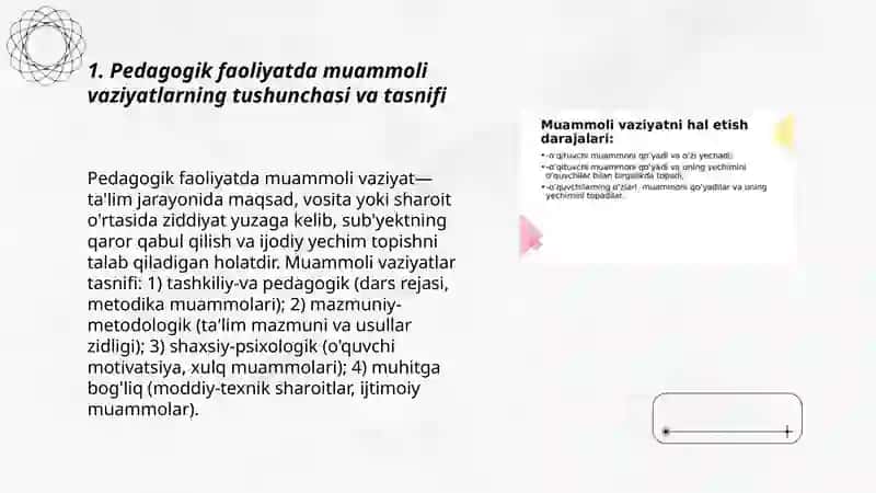 Pedagogik faoliyatda muammoli vaziyatlar 3