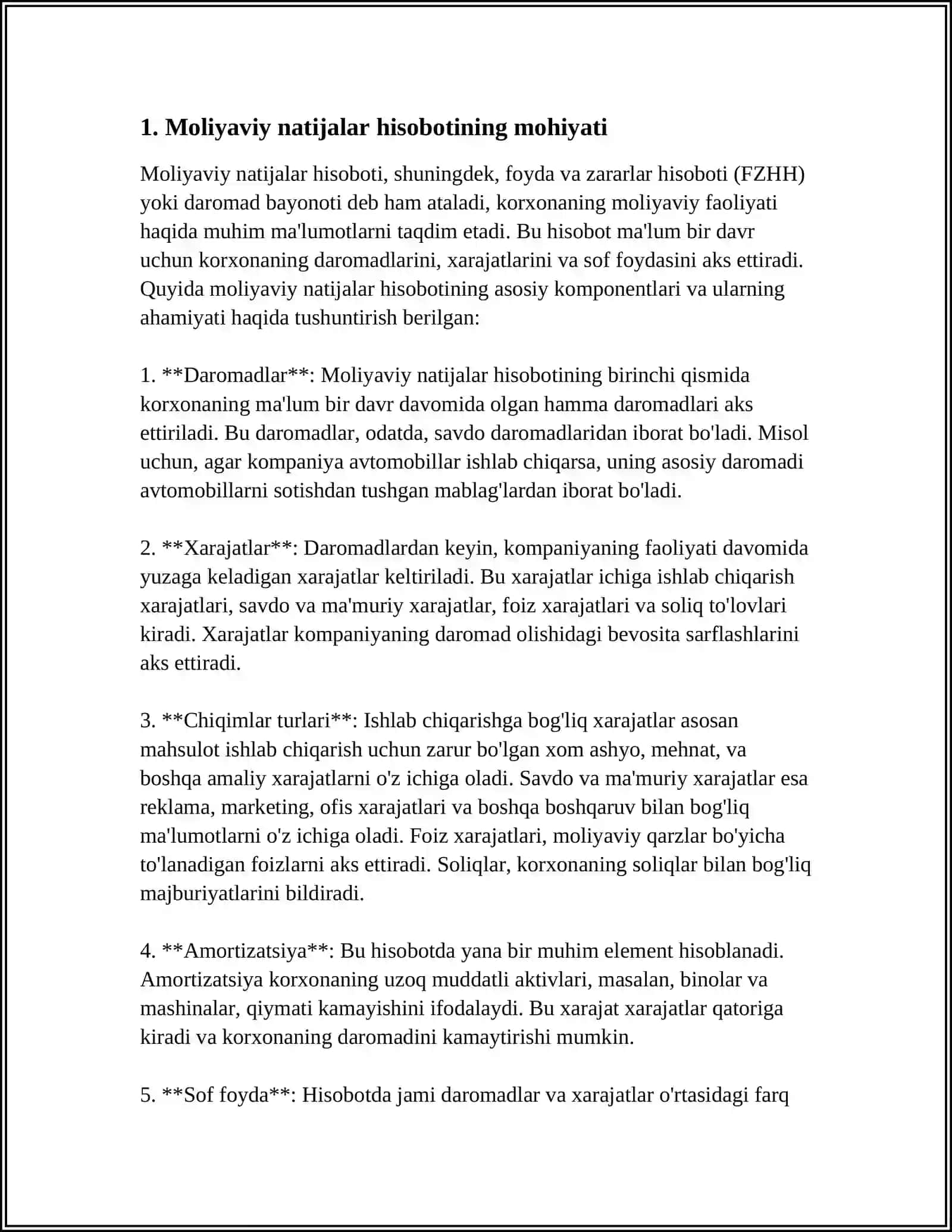 Moliyaviy Natijalar Hisoboti 3