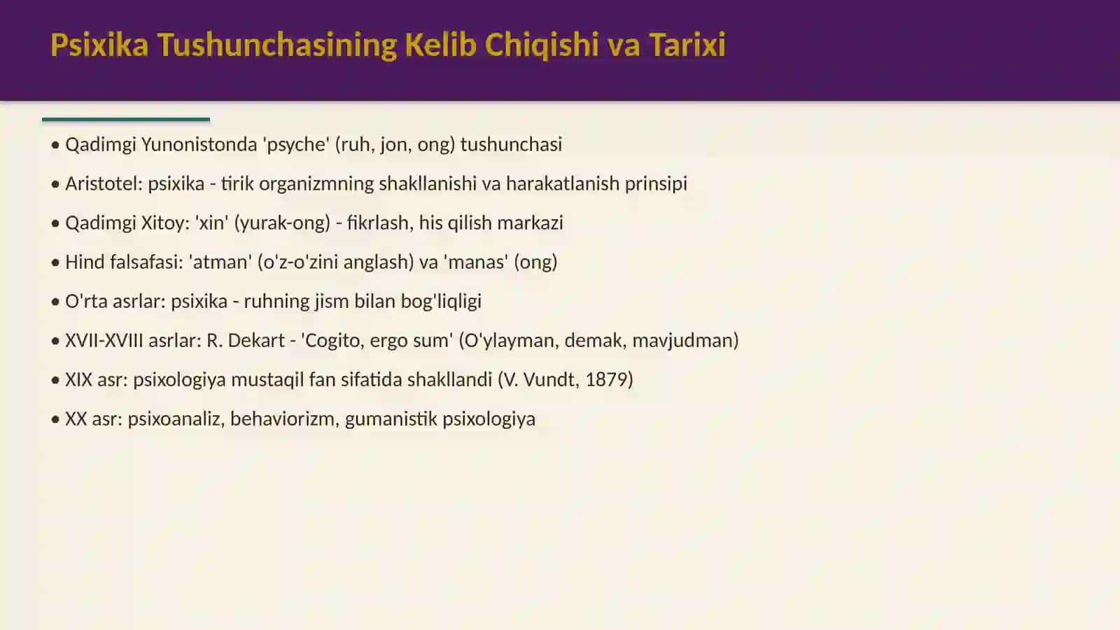 Psixika haqida umumiy tushuncha 3