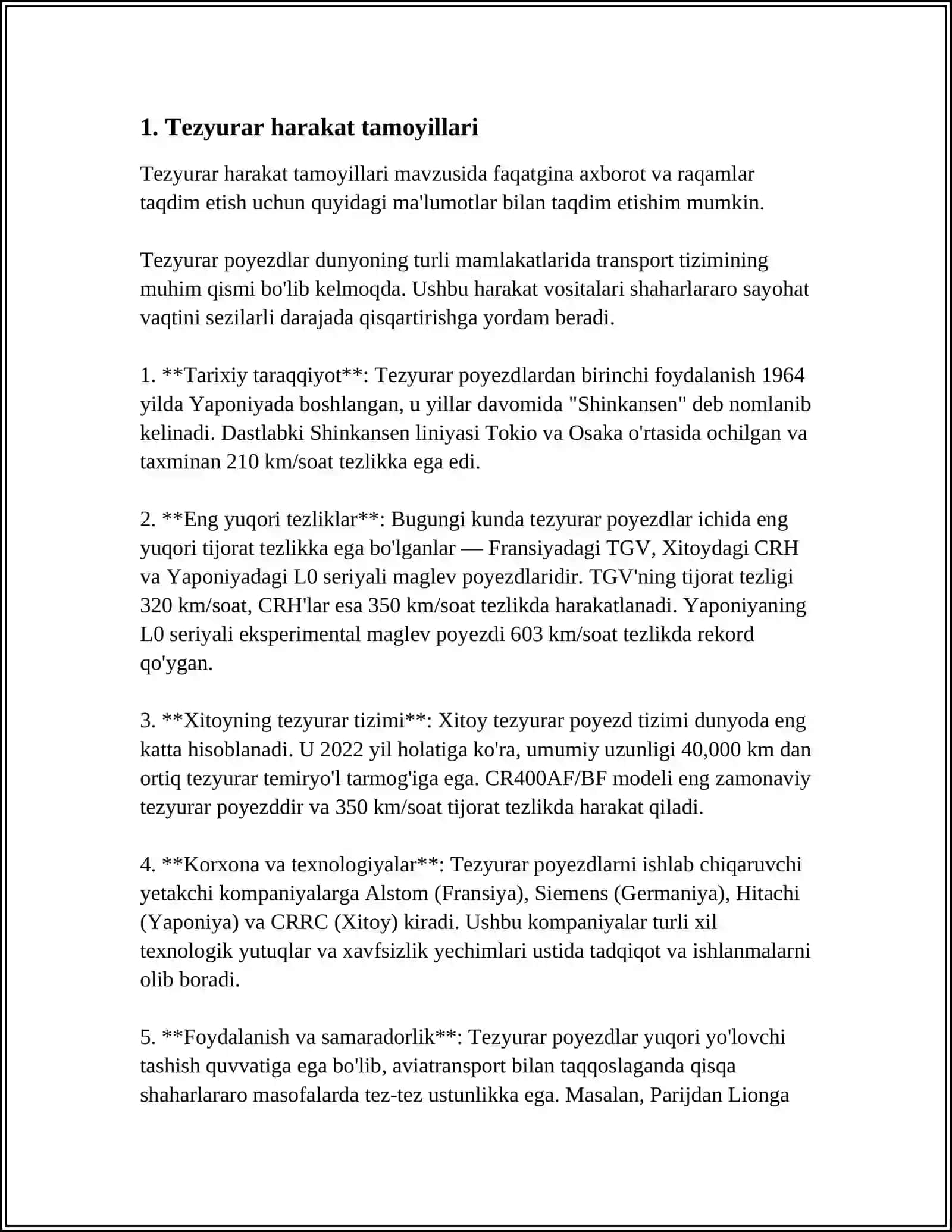 TEZYURAR VA YUQORI TEZLIKDAGI XARAKATLAR UCHUN MО‘LJALLANGAN STRELKALI О‘TKAZGICHLAR 3