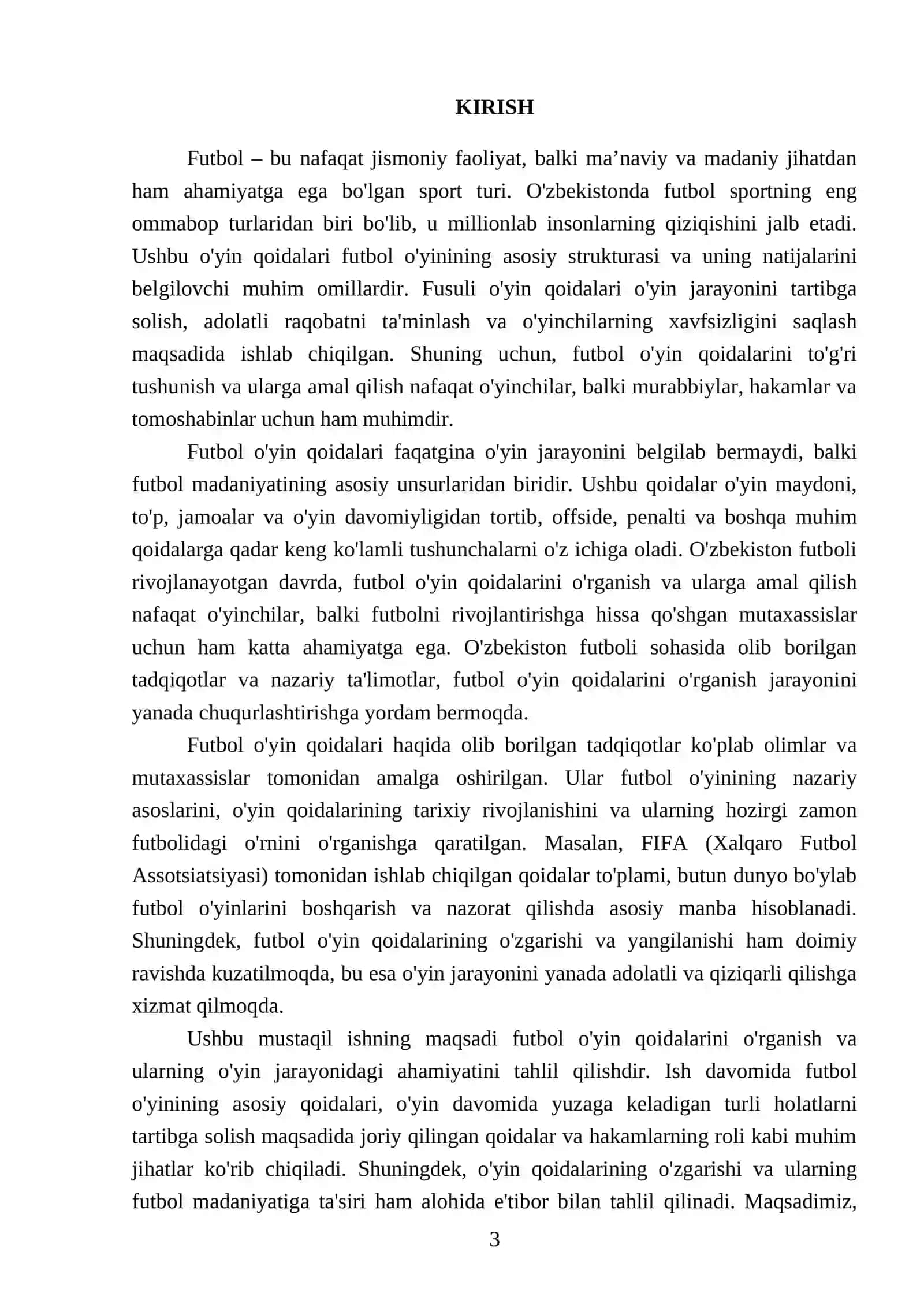 Futbol õyin qoidalari 3