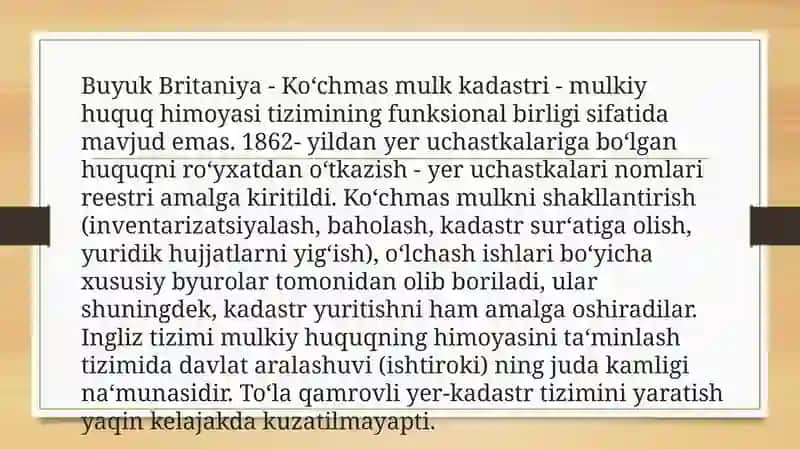 Davlat kadastlarini yaratish va yuritish 3