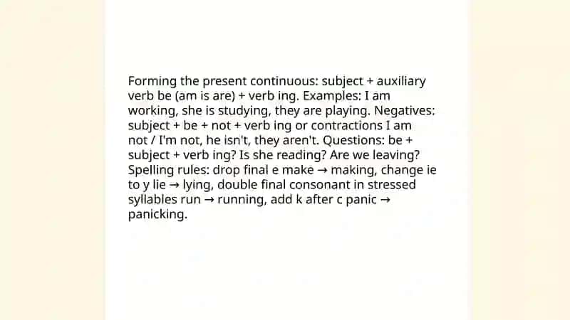 Present Continuous 3
