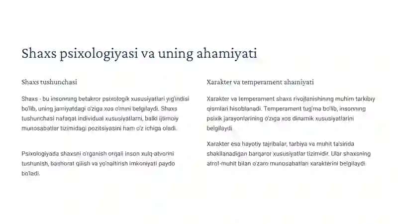 Shaxs xarakteri va temperamentlarini ekperimental o‘rganish 3