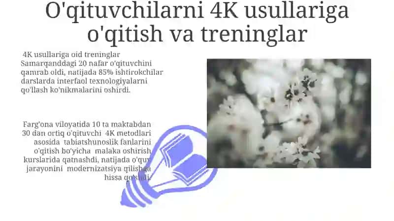 Tabiiy fanlarni o'qitish orqali 4K metodlarini shakllantirish 3