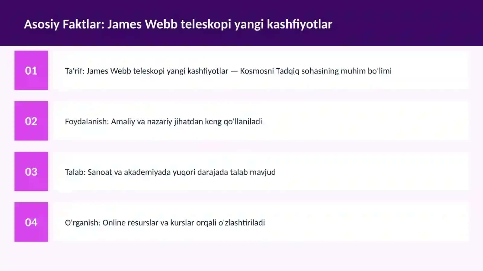James Webb teleskopi yangi kashfiyotlar 3