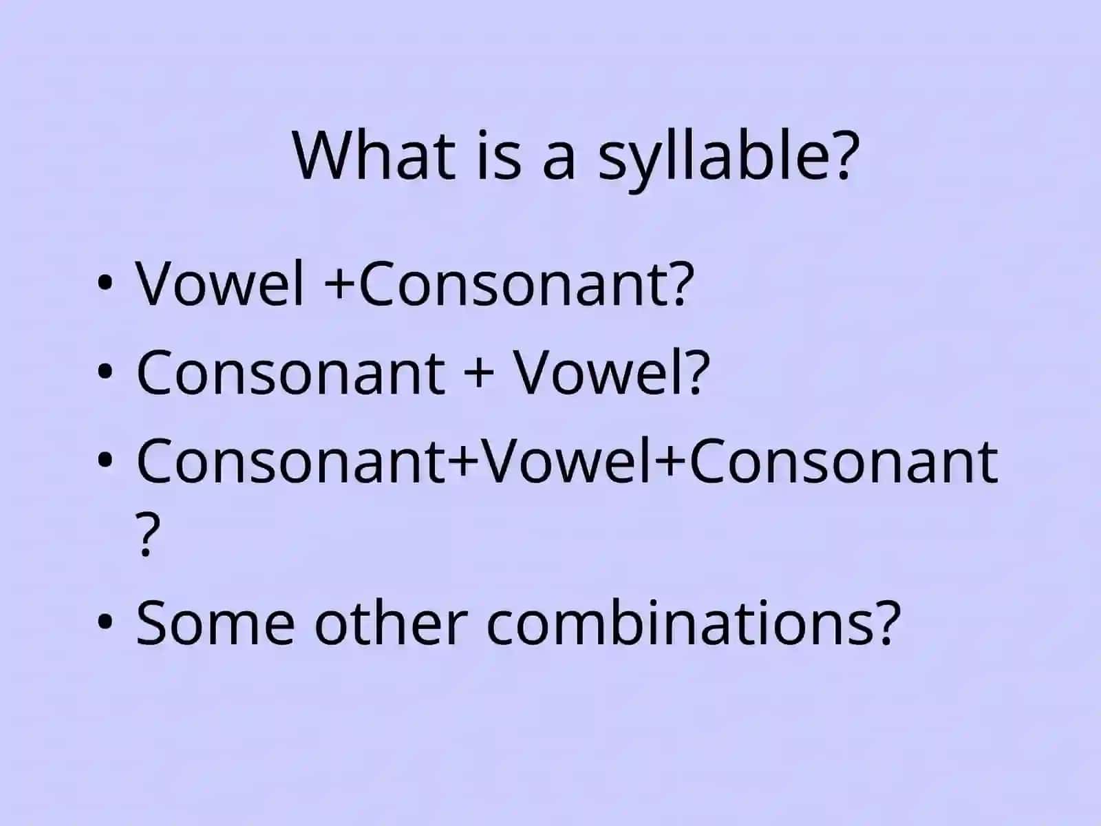 The structure of English syllables 3