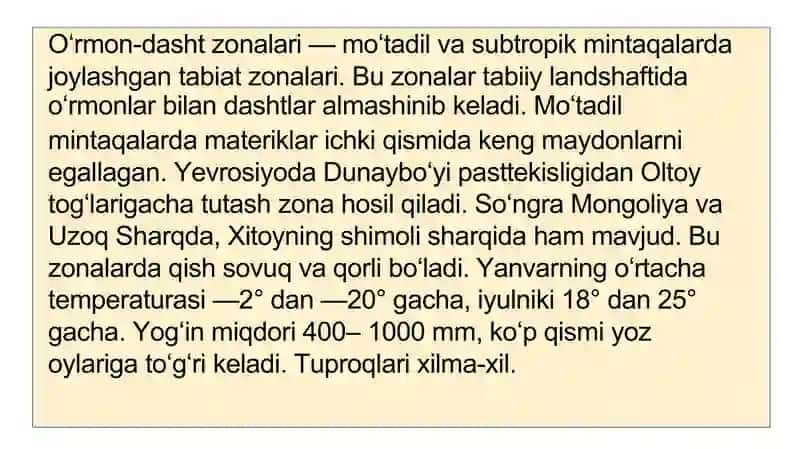 O’rmon-dasht zonasi 3