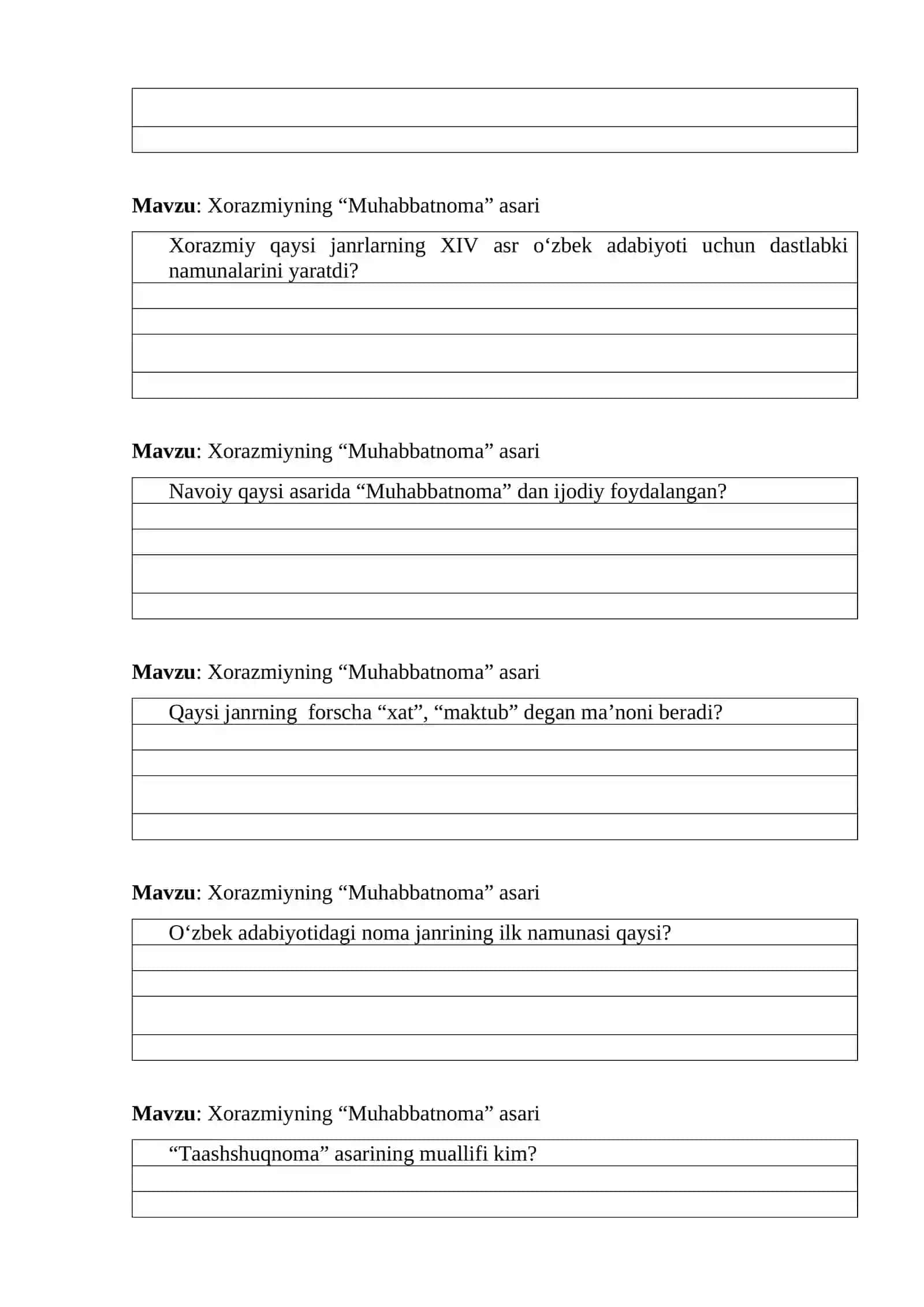 Xorazmiyning “Muhabbatnoma” asari 3