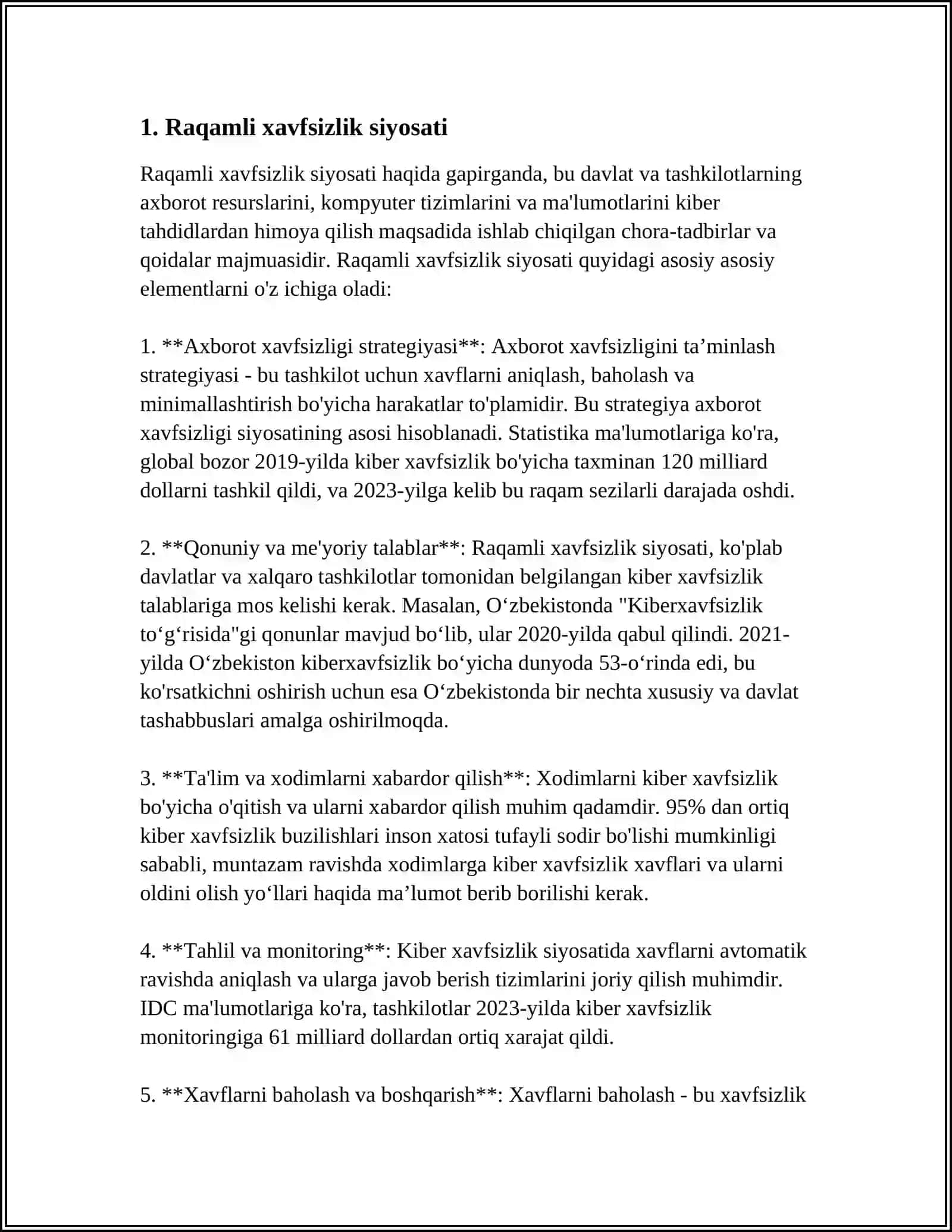 KIBERXAVFSIZLIK STRATEGIYALARI 3