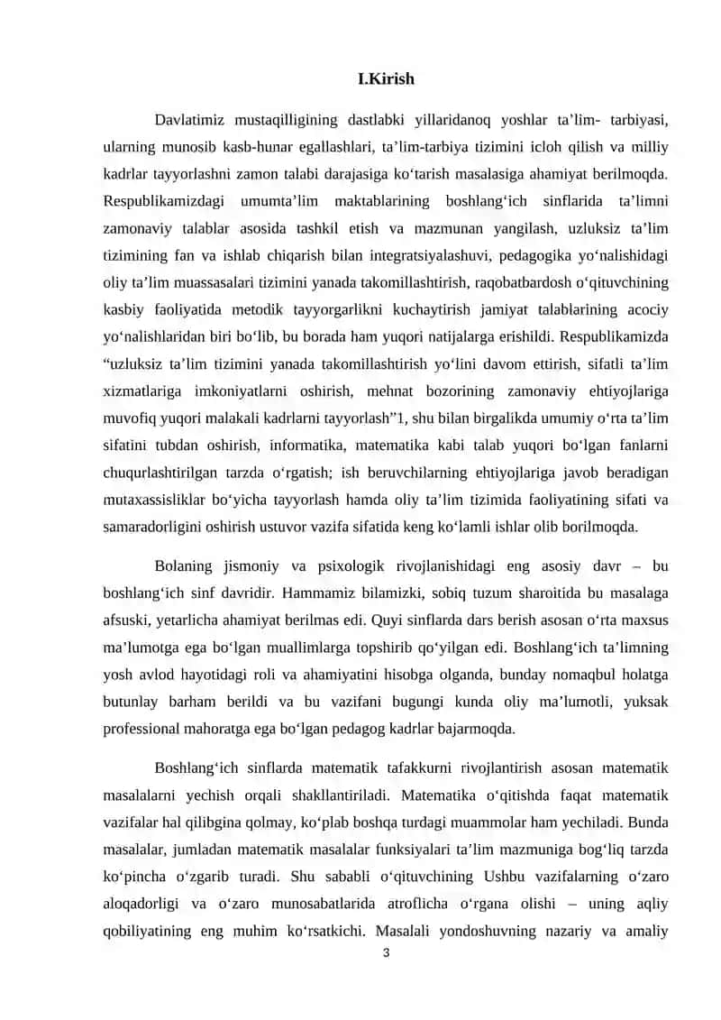 Matematika o’qitish metodikasi 3