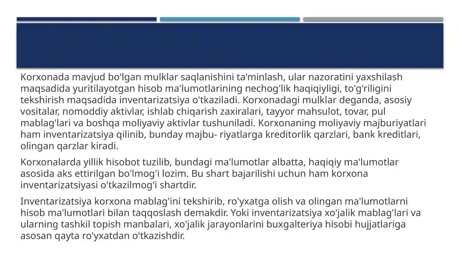 Inventarizatsiya haqida tushuncha 3