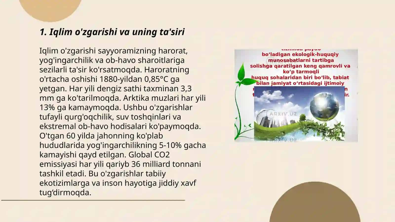 Ekologiya va tabiatni asrash 3