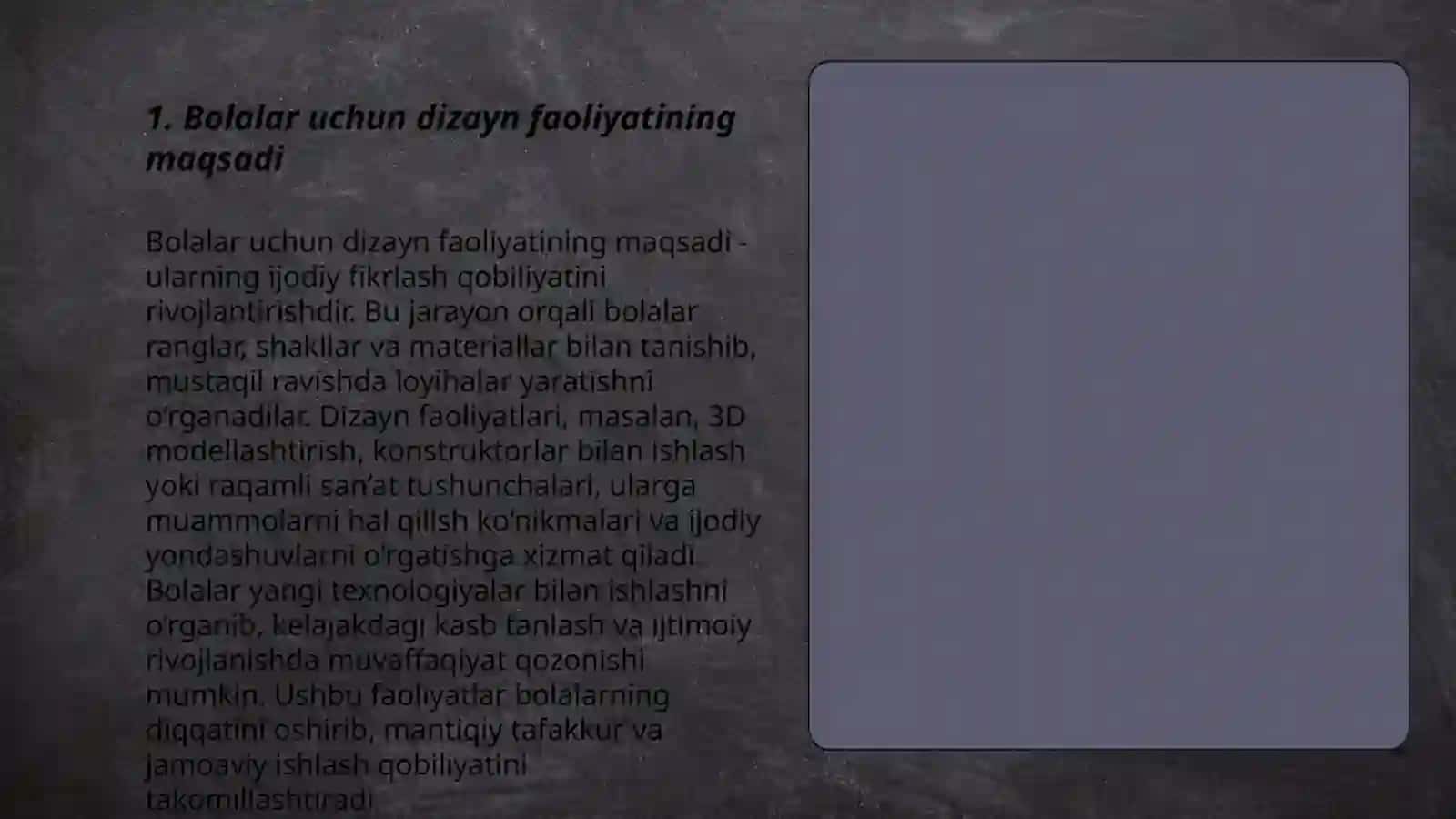 Bolalar uchun dizayn faoliyati 3