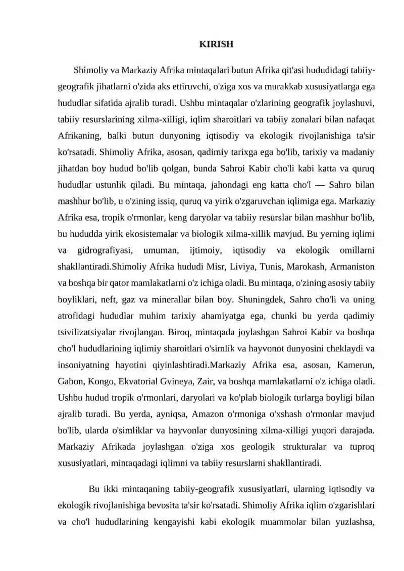 Shimoliy va Markaziy Afrika TGR 3